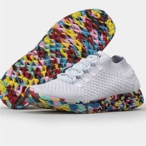 NOBULL White Wild Knit Runner Shoes